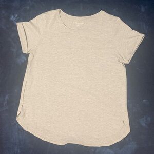 Soft Surroundings Gray Fitted Short Sleeve Tee